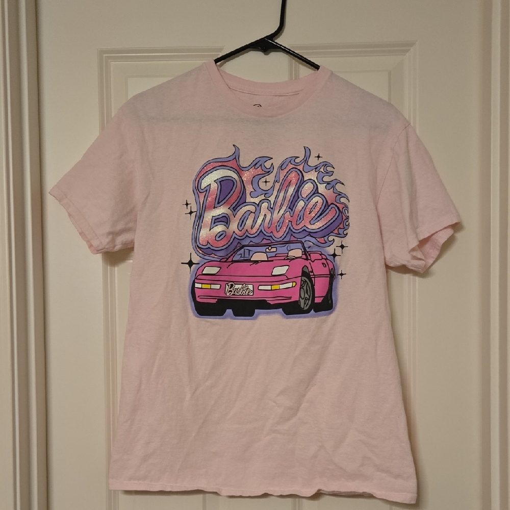 Barbie Light Pink T-Shirt with Car Graphic